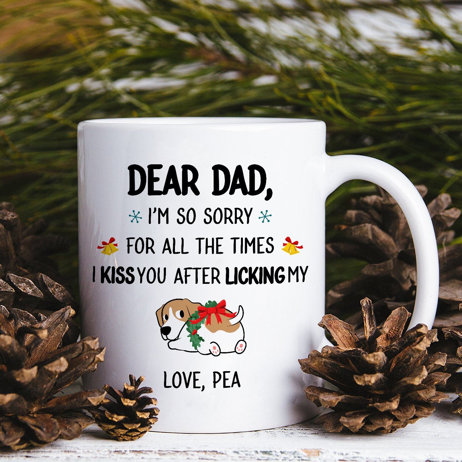 Personalized Funny Gift For Dog Dad Custom Name Dog Lovers Mug