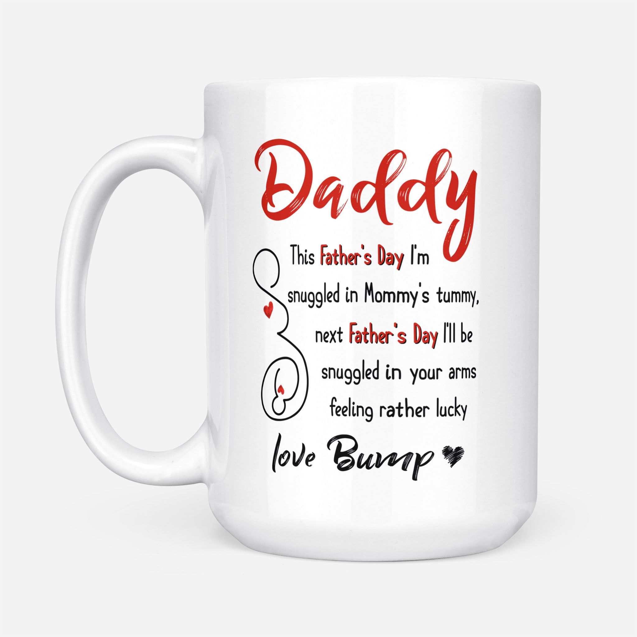 This Fathers Day I'm Snuggle In Mommy's Tummy Mug Gift For Dad To Be