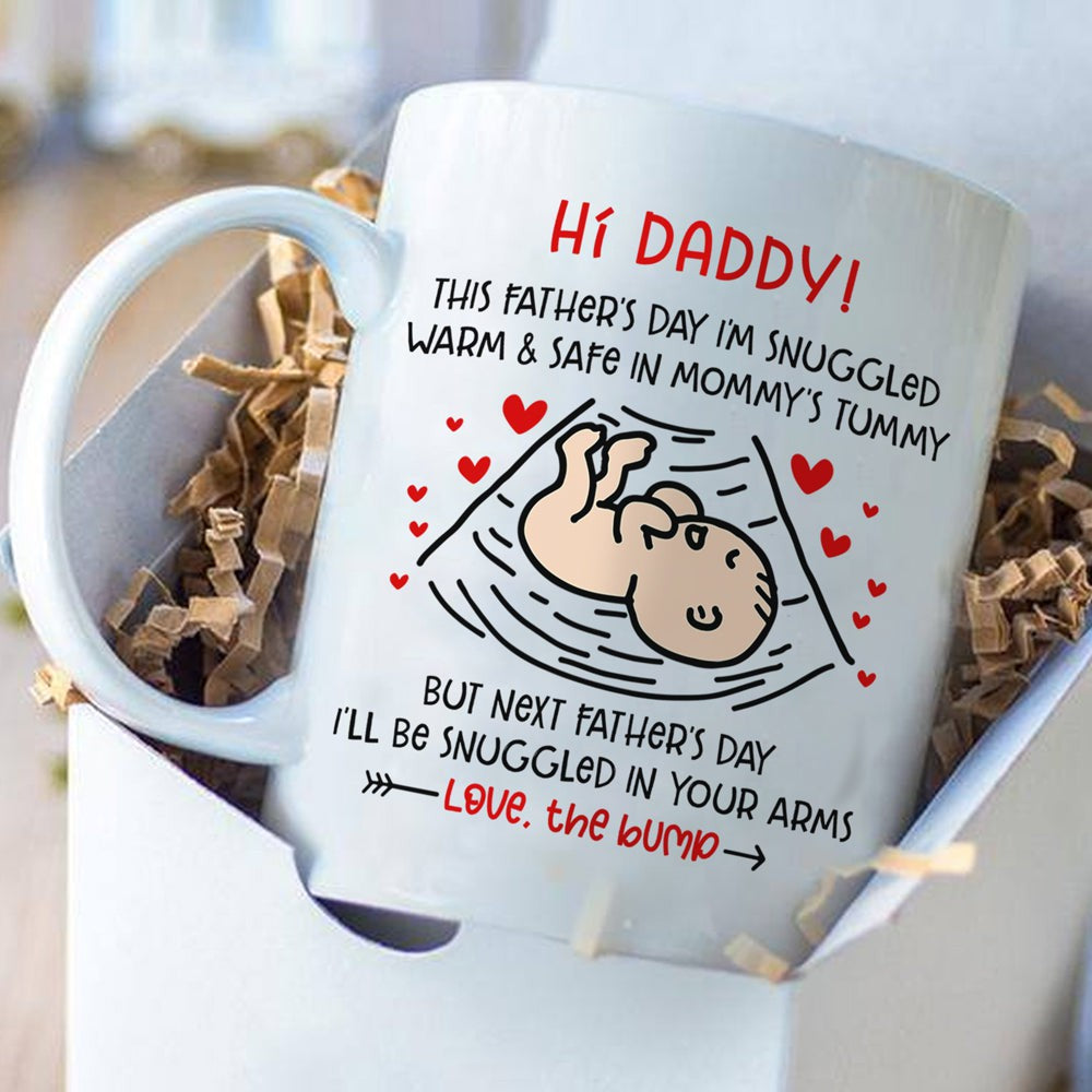 Father's Day Gift For Dad To Be Snuggled In Your Arms Mug