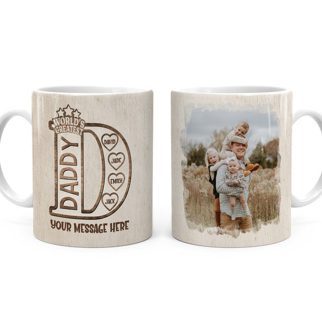 World's Greatest Dad Photo Mugs Personalized Gift For Dad