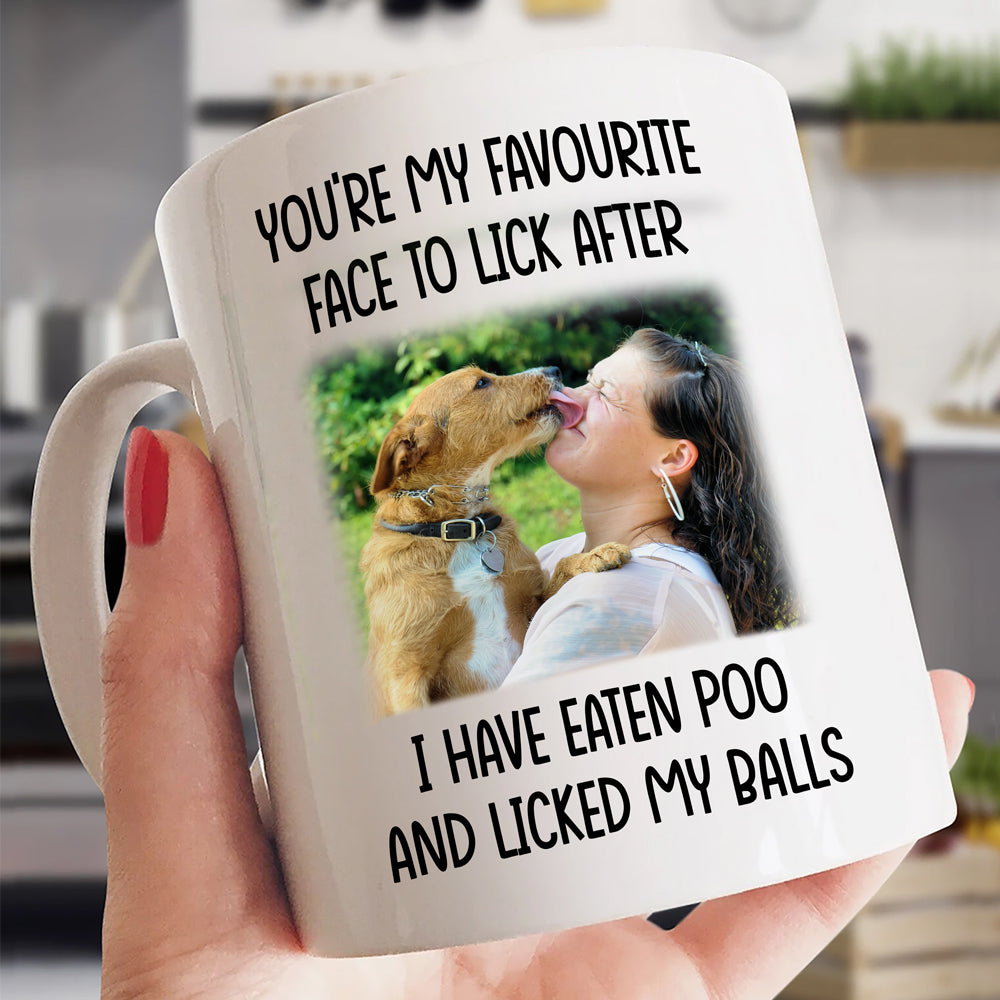 Personalized Lick Your Face Funny Mug For Dog Lover