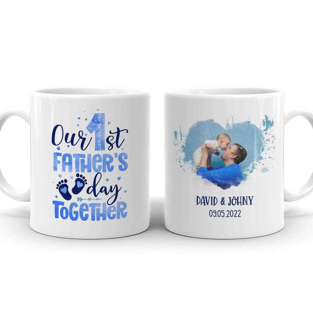 New Dad First Father's Day Together Father's Day Mugs Personalized Gift For New Dad