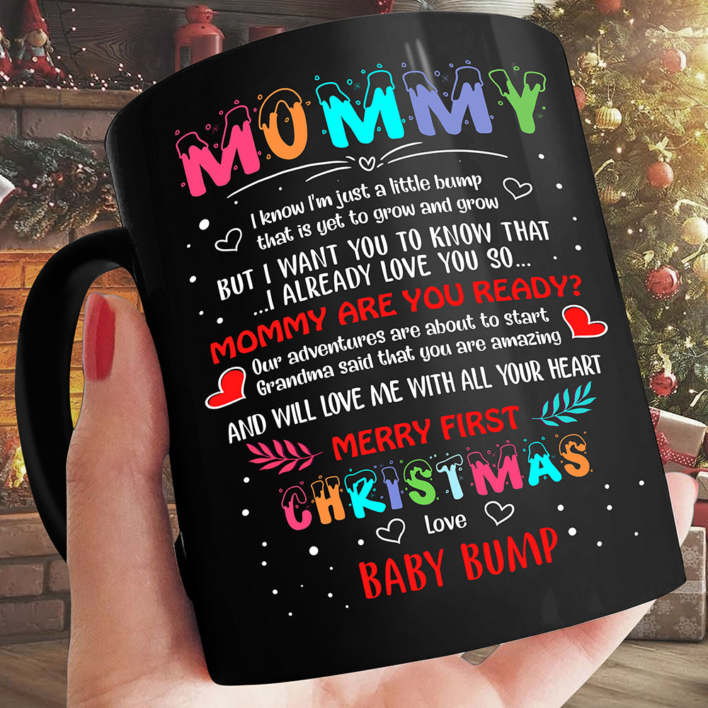 Christmas Gift For Mommy To Be Mommy Just A Little Bump Mug