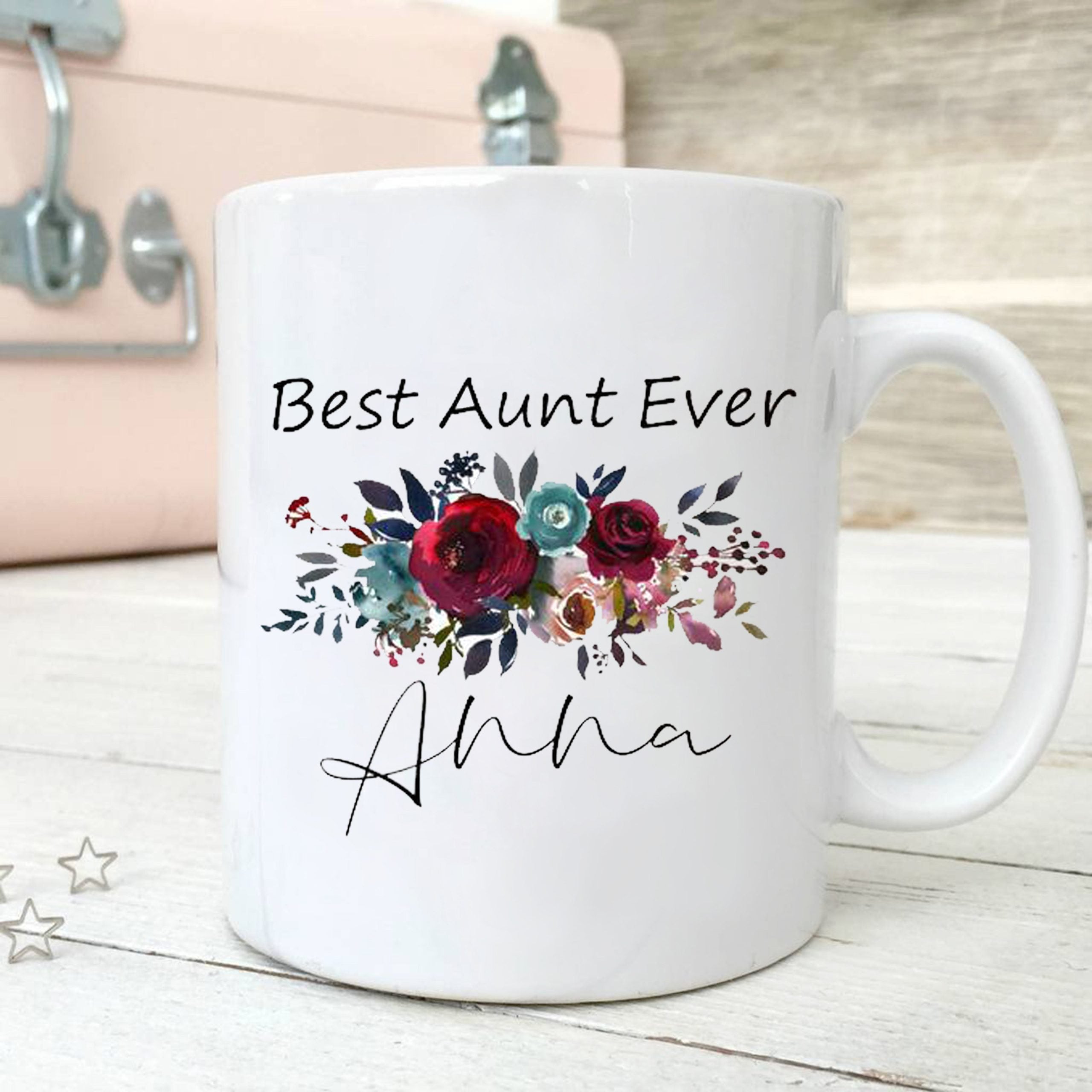 Personalized Gift For Aunt Best Aunt Ever Floral Mug