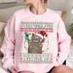 Overstimulated &amp; Festive Af Raccoon Christmas Shirt, Ugly Christmas Sweater Christmas Party Shirt, Funny Raccoon Shirt,Funny Christmas Shirt
